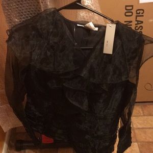 elegant evening wear long sleeve sheet blouse